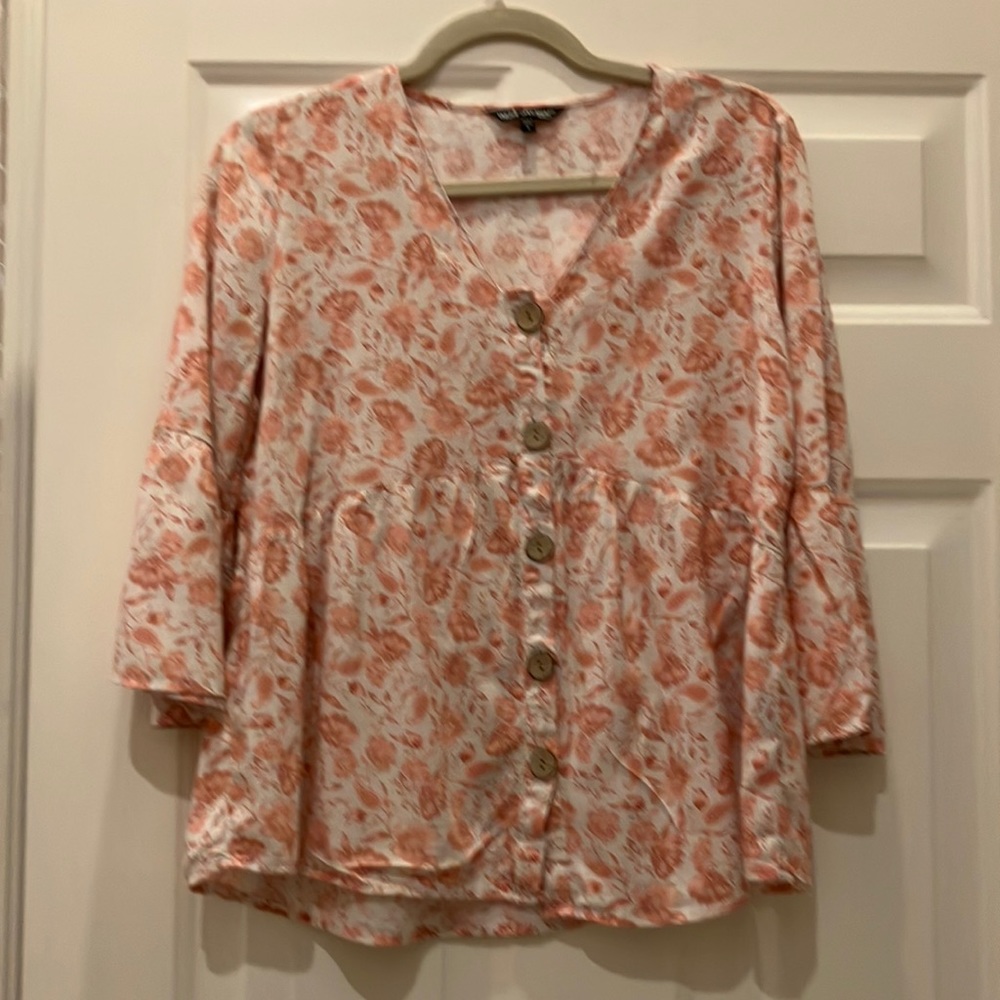 Unique Spectrum Small blouse floral multicolor 3/4 sleeves